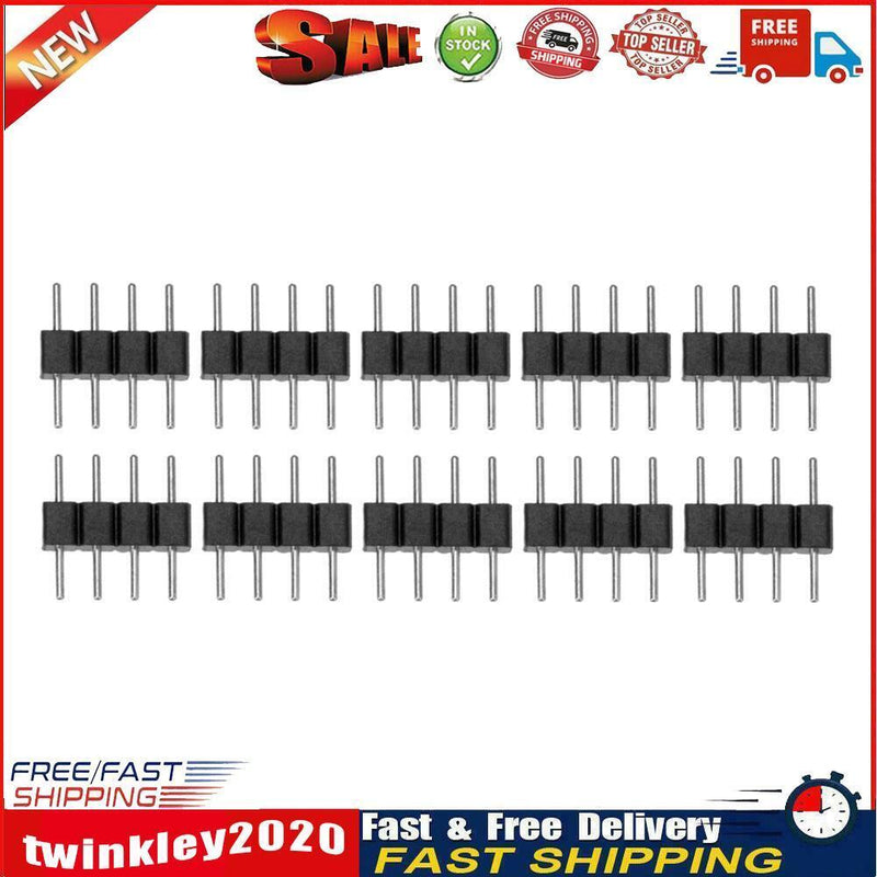 10pcs Male Connector Pin Needle for LED Strip(4Pin RGB3528/5050)(Black) Newly