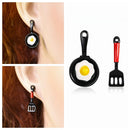 Stud Earrings Drop Earrings Korean Ear Stud Elegant Enamel Fried Egg Earrings
