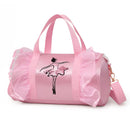Girls Ballet Dance Bag Barrel Backpack Dance Tote Bags (Pink Long Yarn) Newly
