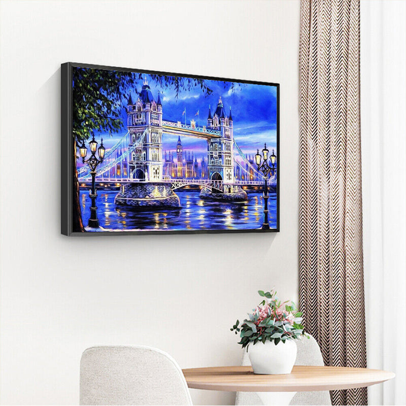 5D Full Square Diamond Painting DIY Bridge Rhinestone Picture for Christmas Gift