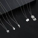 With Chain Stainless Steel Necklace Animals Cats and Elephants Necklace Pendant