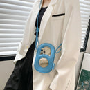8 Word Hollow Shoulder Bags Fashion Women PU Messenger Bag Phone Wallet Purse