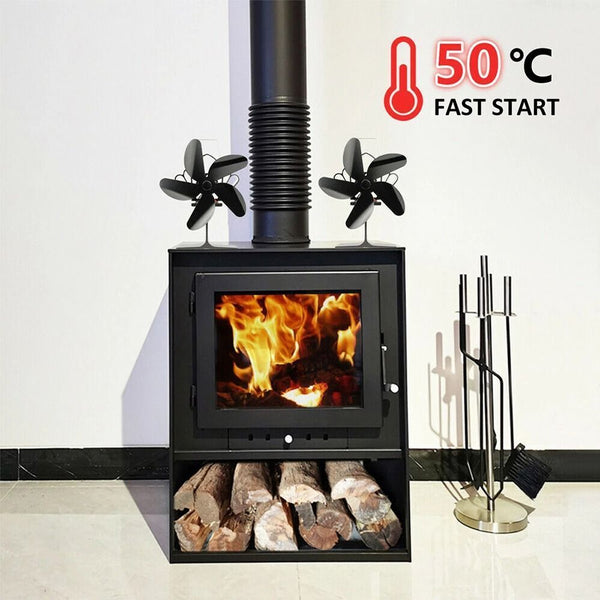 Eco Friendly Fire Burning Fireplace Fan Log Wood Burner Stove Fan
