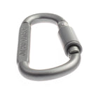 D-Shaped Camping Aluminum Alloy Screw Lock Carabiner Hook Clip Clips