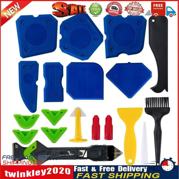 20pcs 5 in 1 Remover Caulk Finisher Sealant Smooth Scraper Kit Hand Tools Newly