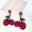 1Pair Party Jewelry Fashion Summer Cherry Ear Stud Fruit Earrings Dangle