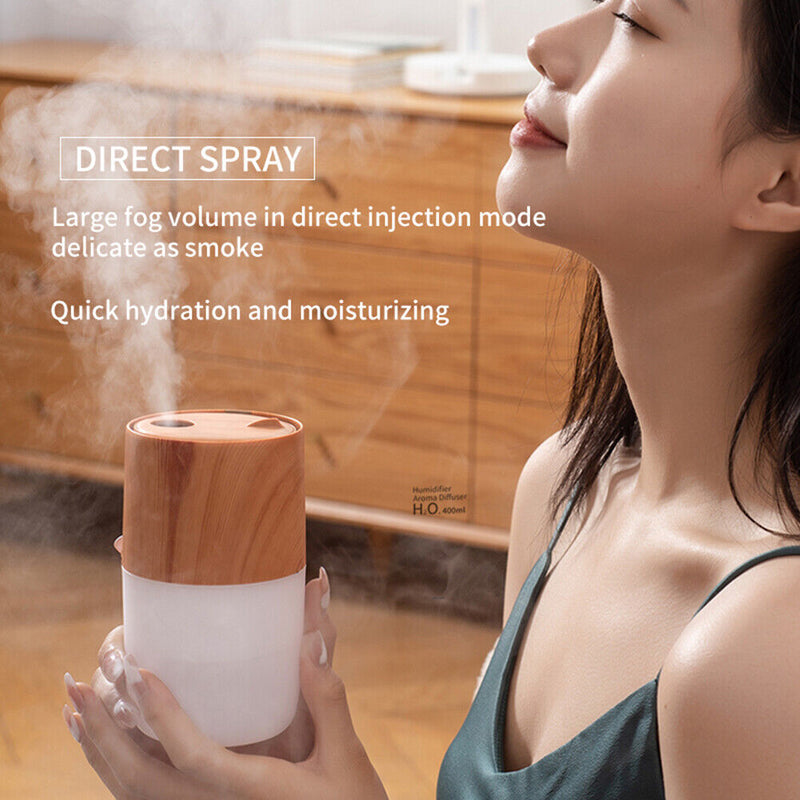 Ultrasonic Air Humidifier LED Lights Portable Mist Maker Sprayer Aroma Diffuser