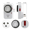 24-hour Timer Wall Socket Timer Switch 3Pin Adapter Time Clock Socket