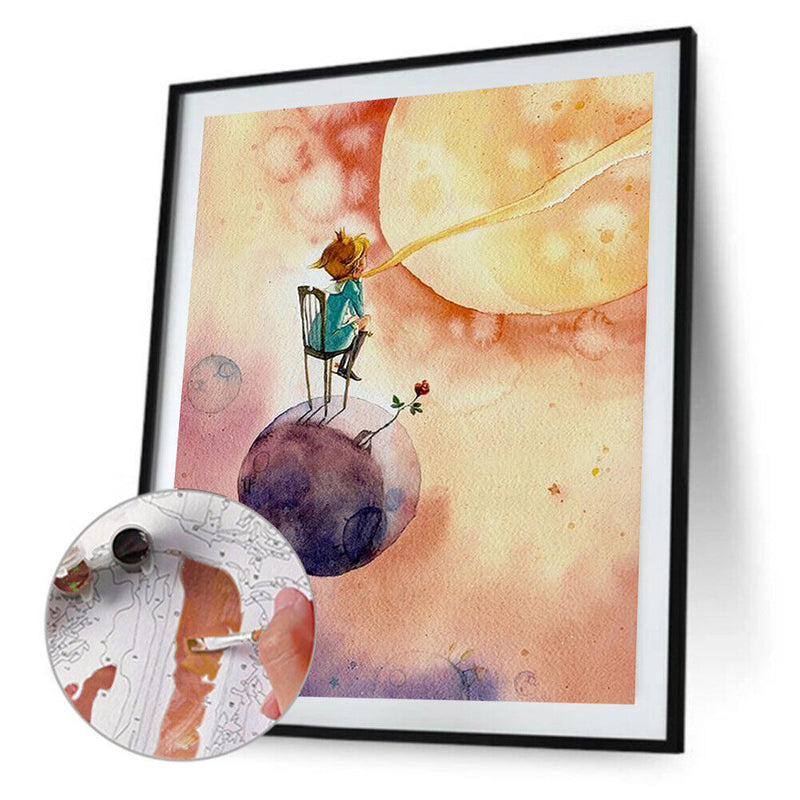 Paint By Numbers Little Prince Color Drawing Wall Art Hand Painted Picture Gifts