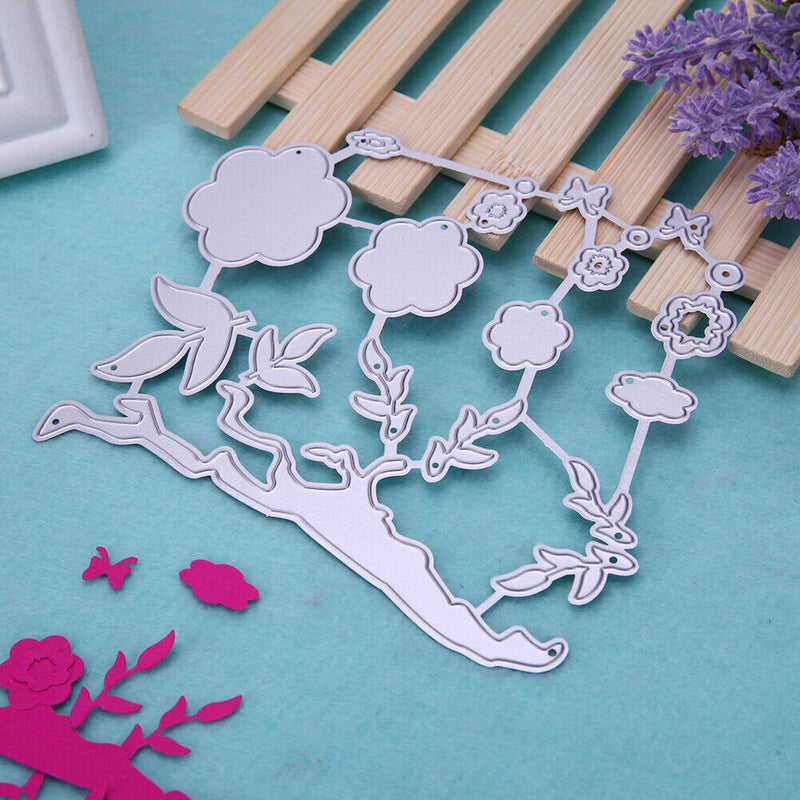 Snowvirtuos 1pc Plum Branch Cutting Tools Stencil Craft Embossing Cut The f
