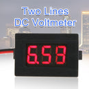 0.36inch LED Digital Voltmeter DC 4.5-30V Two Line Volt Meter(Red)