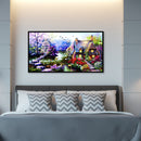 Full Cross Stitch 11CT DIY Garden Cottage Printed Embroidery Hanging Painting
