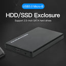 2.5 inch USB 3.0 Hard Disk Enclosure 6Gbps HDD SSD External Case (Black)