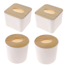 Table Decoration Storage Case Napkin Paper Boxes Wooden Tissue Box Cover Holder