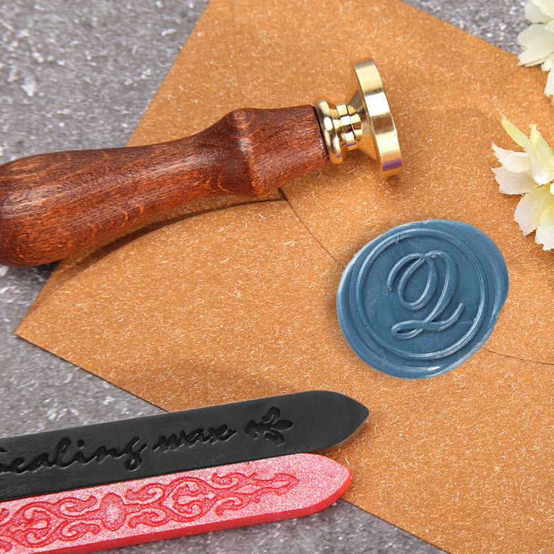 Wax Seal Stamp Brass Heads, Roman Alphabet Sealing Wax for Wine Packages, 30mm