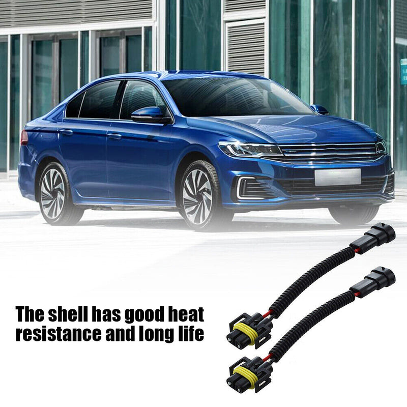 2pcs H11 H9 H8 Extension Wiring Harness Sockets Wires for Headlights Fog Lights