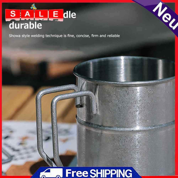 Industrial Style Outdoor Stainless Steel Cup, 350 ml, Double Office Water Cup