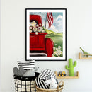 Flower Car Oil Paint by Numbers Hand Painted Frameless Picture Home DIY Ornament