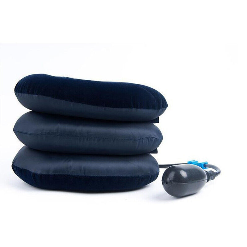 3 Tubes Cervical Traction Inflatable Neck Stretcher Massage Collar Health Care