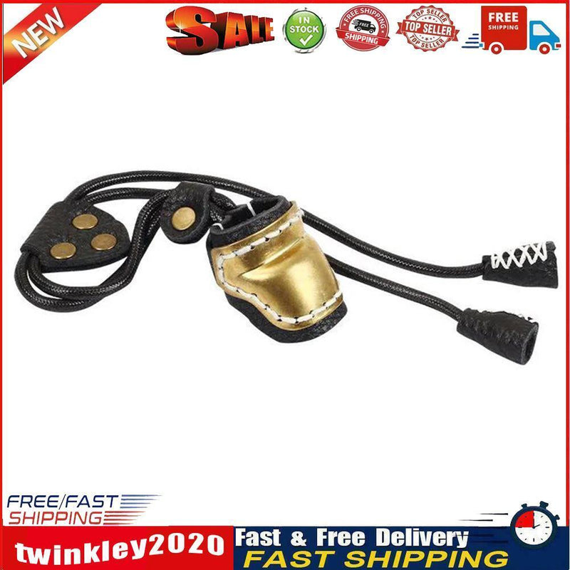 Thumb Finger Tip Protector Practice Archery Pull Arrow Guard Rings (Black) Newly