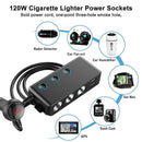 4 USB Plug Phone Charger Car Cigarette Lighter Power Adapter Car Charger Socket