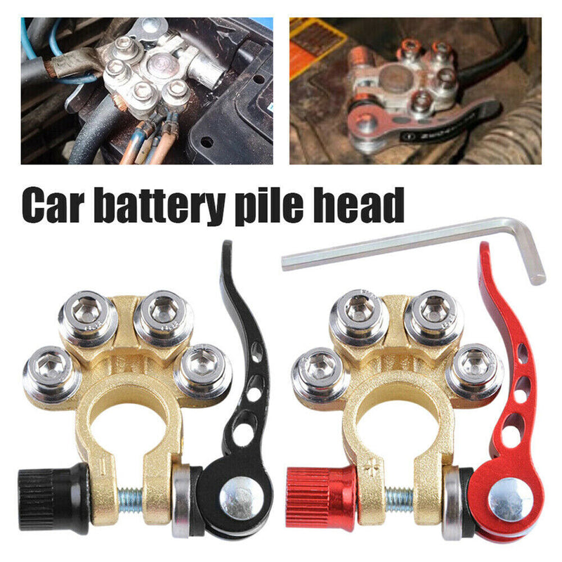 Car Battery Terminal Wire Clamp Positive Negative Electric Connector Clip Newly