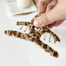 Combs Clamps Hairgrips Faux Fur Hair Claws Plush Hair Clip Leopard Hairpins