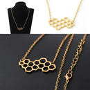 Dakishin Fashion Women Honeycomb Pendant Keybone Chain Necklace Jewelry (G