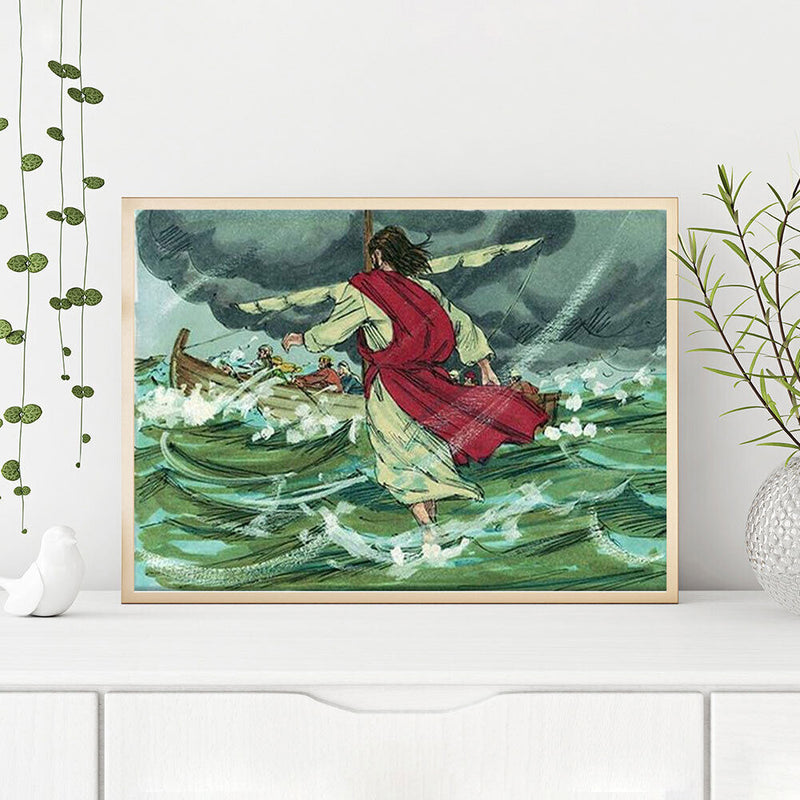 Waves Redemption Oil Paint By Numbers Kits DIY Home Decoration Gift Unframe