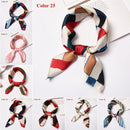 Women Gifts Elegant Square Scarf Hair Tie Band Silk Feel Satin Head Neck
