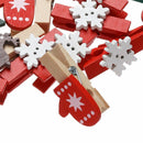 Decor Xmas Ornament Paper Clamp Christmas Woody Clips Card Holder Photo Pegs