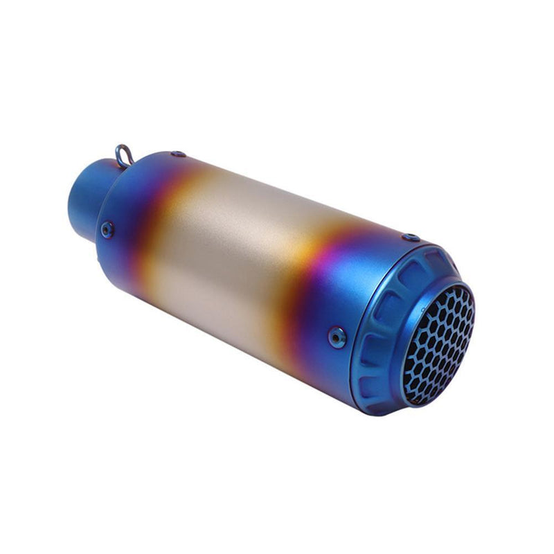 Universal Stainless Steel 89mm Motorcycle Exhaust Pipe Muffler Tools (Blue)