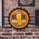 Rust Free Metal Tin Sign Beer Bottle Cap Beer Plate for Pub Bar Art Drawing