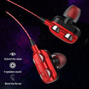 A4 In-Ear Headphone 3.5mm Plug Ergonomic Wired Earphones for Phone (Red) Newly