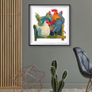 Full Cross Stitch 11CT Chicken Stamped Embroidery DIY Kits Handmade Needlework
