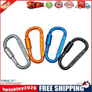 D Shaped Camping Locking Carabiner Aluminum Alloy Hook Ring Key Buckle