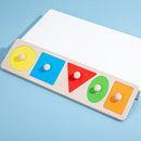 Geometric Hand Grabbing Board Wooden Jigsaw Children Educational Toys (E) Newly