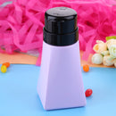 220ml Nail Polish Remover Liquid Bottle Empty Lock Pump Dispenser (Purple) Newly