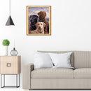 5D DIY Full Drill Diamond Painting Dog Cross Stitch Embroidery Mosaic Craft