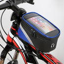 MTB Bike Bag Front Top Tube Touch Screen Mobile Phone Holder Case (Blue) Newly