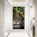 Paint By Numbers Kit DIY Tiger in Leaves Colouring Oil Art Picture Craft