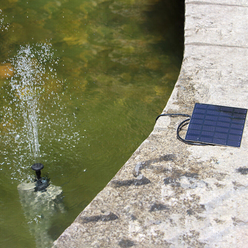 Solar Panel Powered Water Fountain Pool Pond Bird Bath Decor Water Pump Kit