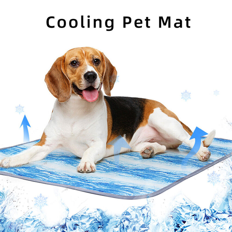 #A Pet Ice Silk Cool Mat Bed Mattress for Small Medium Large Dogs Cats Supplies