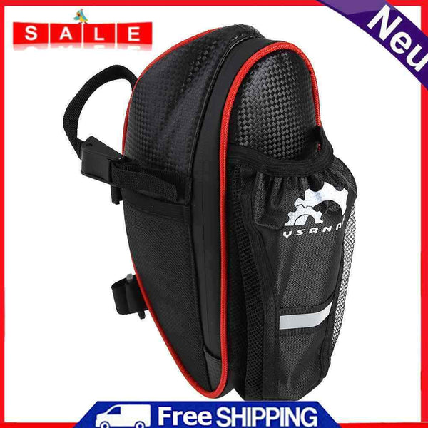 Reflective Bike Cycling Saddle Bag Water Bottle Pocket Bicycle Rear Tail Pouch