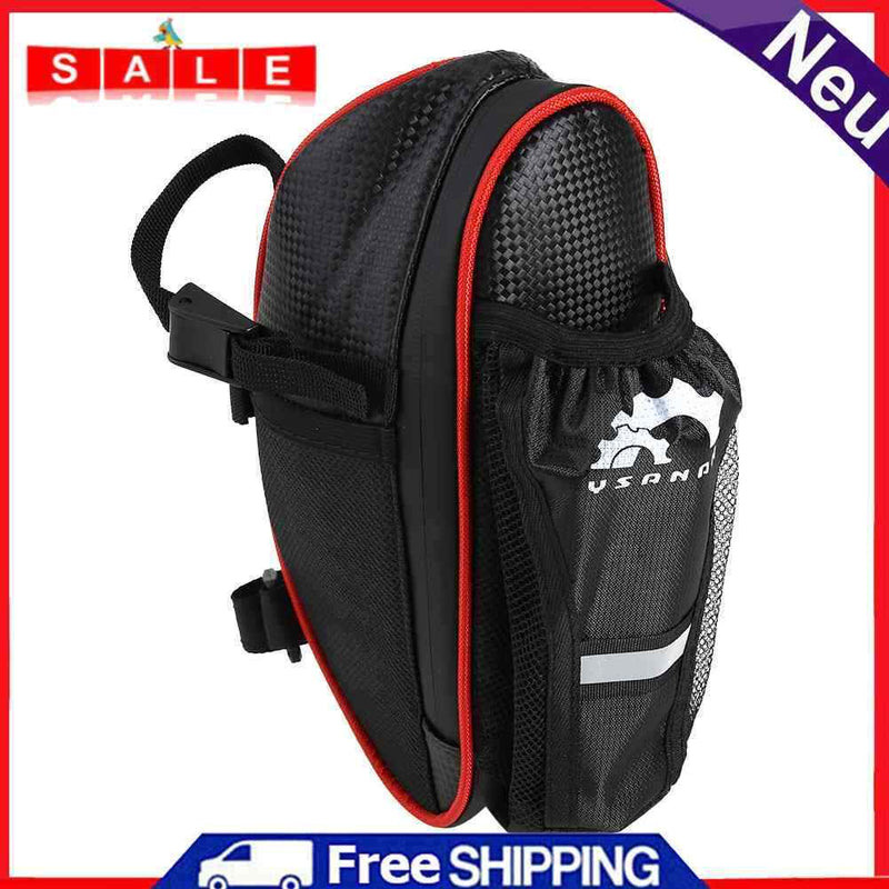 Reflective Bike Cycling Saddle Bag Water Bottle Pocket Bicycle Rear Tail Pouch