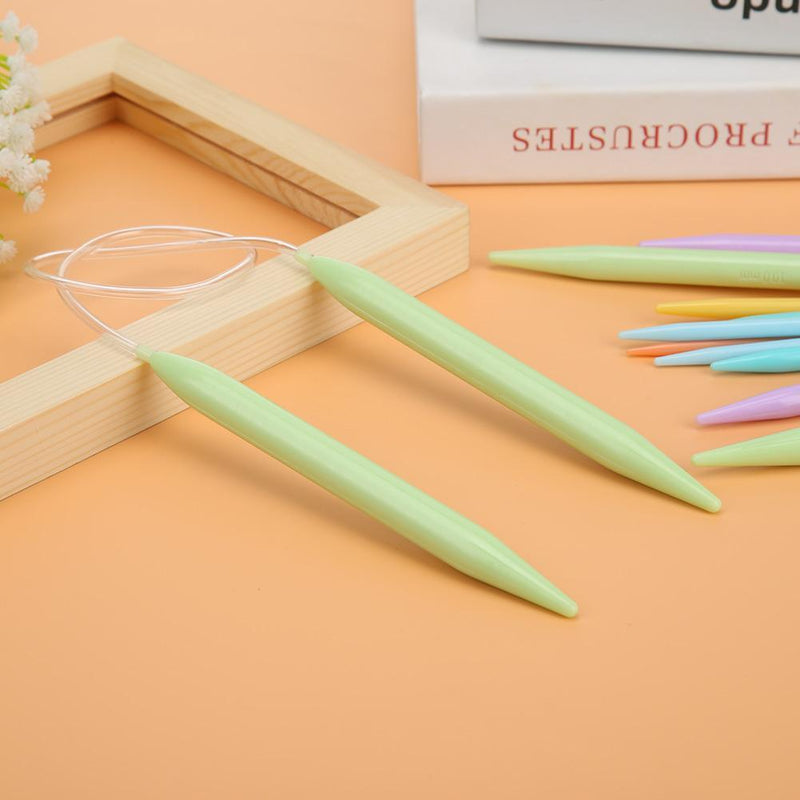 12 Pairs Aluminum Change Head Circular Knitting Needle Scarf Sweaters Woven Tool