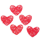 5pcs Heart Rattan Ball DIY Ornament Birthday Wedding Party Decor Gift(Red) Newly