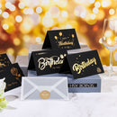 Black Exquisite Notecards Envelope Happy Birthday Gift Wish Card Greeting Card