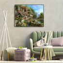 Painting By Numbers DIY Country Villa Hand Painted Canvas Oil Art Picture Kit