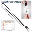 ID Card Lanyard 3 Pack Rhinestone Lanyard + Horizontal / Vertical Badge Holder
